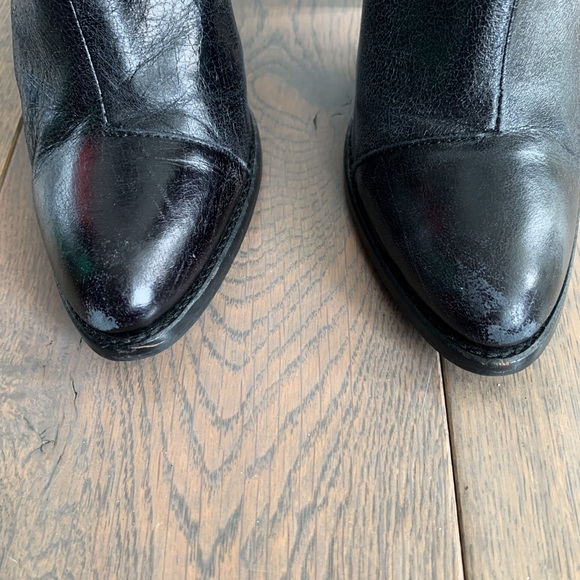 Black patent block heel boots - Picture 5 of 6